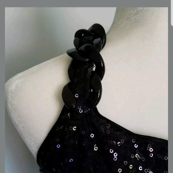 Cache One Shoulder Sequin Sexy Top Size Small - Picture 5 of 7